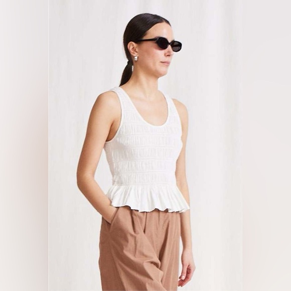 Apiece Apart Smocked Ruffle Tank - Picture 2 of 6